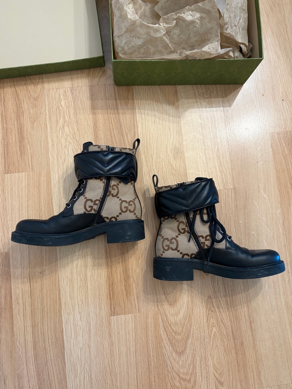 Gucci Marmont Lace Up Women’s Boots - Picture 4 of 12